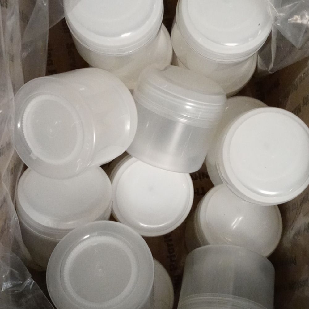 Small clear containers